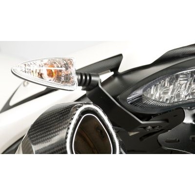 Adaptéry R&G Racing originálních blinkrů pro TRIUMPH Speed Triple ('11) s Arrow výfukem